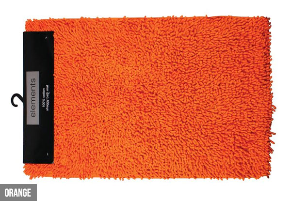 $12 for Two Shaggy Bath Mats - Available in Ten Colours