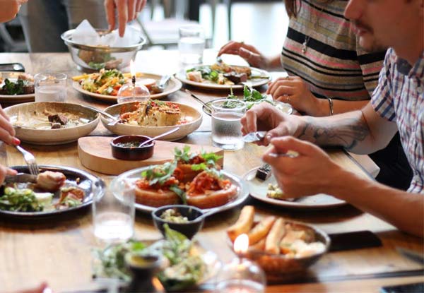 $45 for Four Dishes from the Grazing Menu incl. Two House Wines or Tap Beers (value $82)