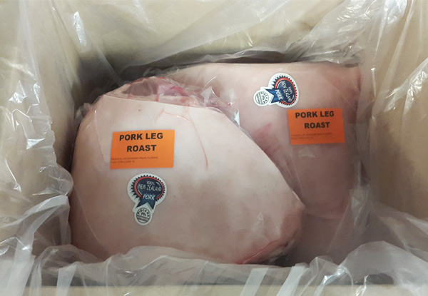 $35 for a 5kg Vacuum Packed Carton of Fresh New Zealand Pork Leg Roast – Option for 10kg