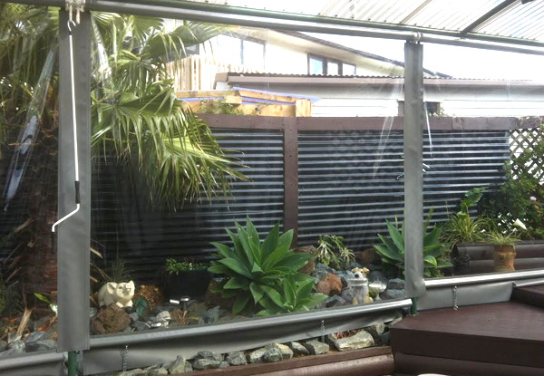 From $127 for a Manual Rollerflex Custom Made-to-Measure Premium Patio Blind – Material & Colour Options Available