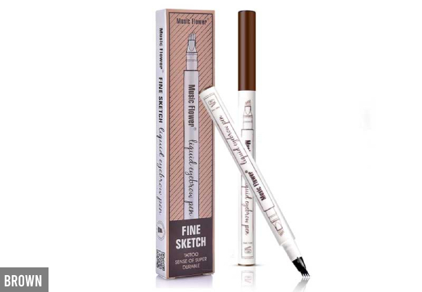 Two-Piece Eyebrow Pens with Four Tips - Four Colours Available