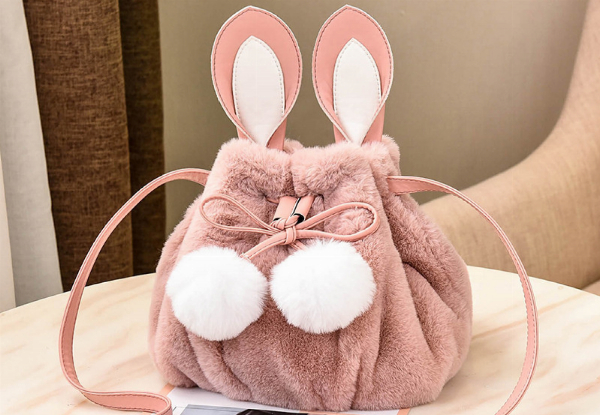 Plush Bunny Ear Crossbody Bag - Four Colours Available