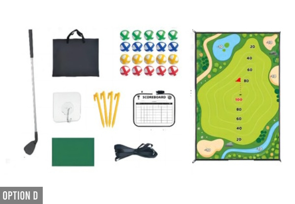 Golf Chipping Game with Sticky Balls & Mat - Four Options Available