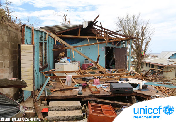 Donate $10, $20 or $50 to UNICEF's Fiji Emergency Cyclone Winston Appeal