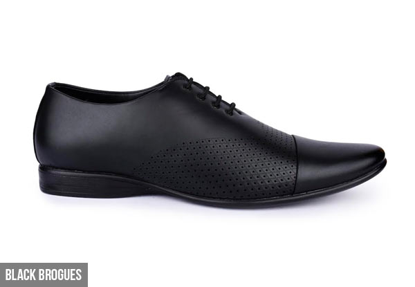 $58 for a Pair of Men's Dress Shoes Available in Two Styles and Four Colours