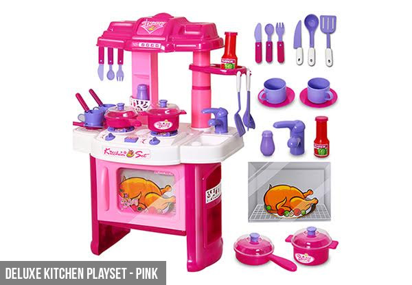 $28 for a Kids' Deluxe Kitchen or Portable Kitchen Playset