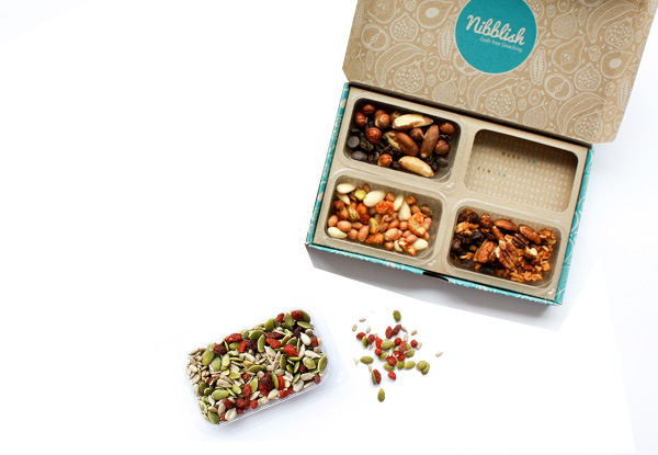 $39.95 for Five Nibblish Snack Boxes Sent Weekly (value $44.95)