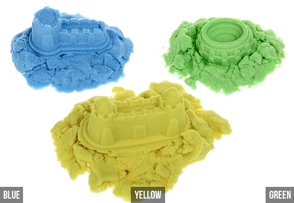 $12 for a Bucket of Kinetic Sand with Six Moulds - Available in Three Colours