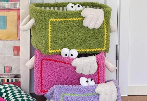 Foldable Little Monster Storage Basket - Available in Three Colours & Two Sizes