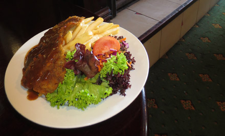 $19.90 for Two Large Schnitzels with Chips & Salad or Vegetables (value up to $39.80)