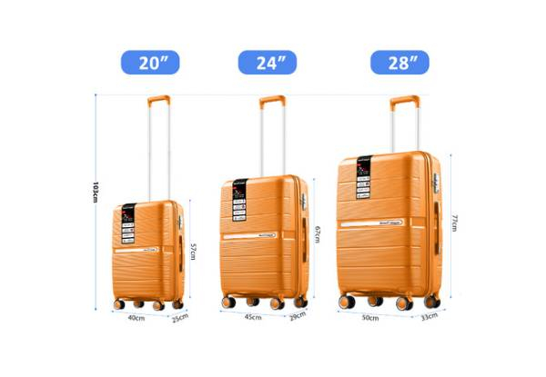 Three-Piece Elegant Lightweight Luggage Set - Three Colours Available