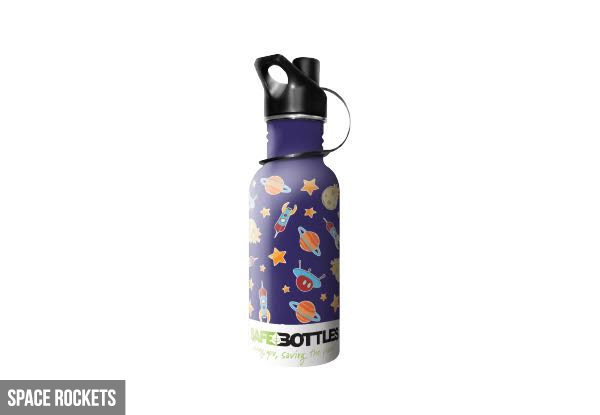 $15 for Two 500ml Stainless Steel SafeBottles – Available in Nine Designs