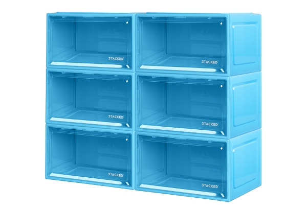Magnetic Stackable Shoe Storage Box - Available in Four Colours & Option for Six-Piece