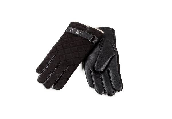 Ugg Men's Quilted Touchscreen Gloves - Available in Two Colours & Four Sizes