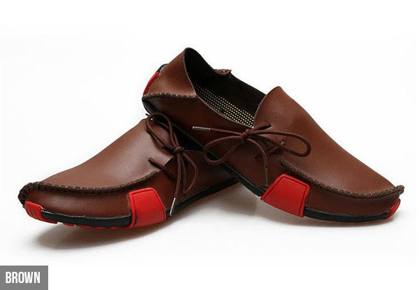 $49 for a Pair of Leather Lace Up Loafers - Available in Three Colours