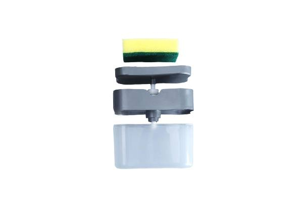 Instant Refill Dishwashing Soap Pump & Sponge Holder Dispenser - Three Colours Available