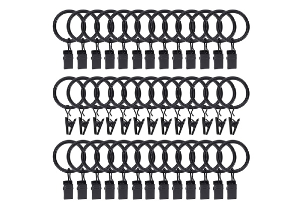30-Pack Curtain Ring with Clip Hook
