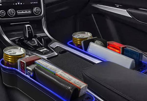 Two-Pack LED Car Seat Gap Filler Organiser