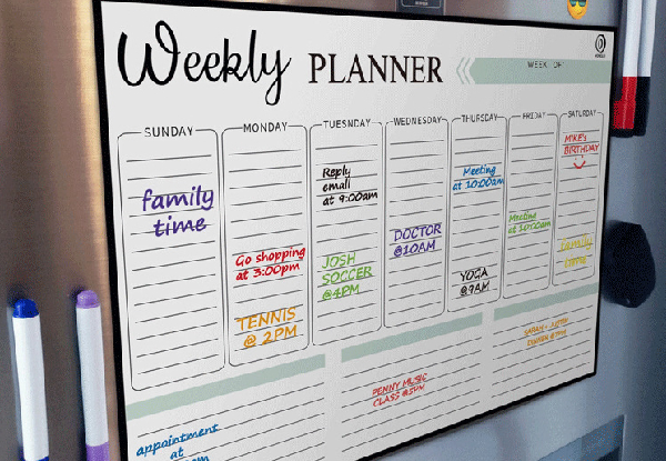Magnetic Weekly Planner
