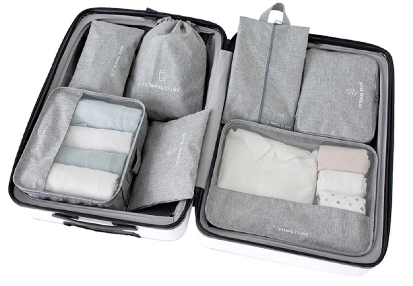 Seven-Pack Travel Luggage Organiser - Five Colours Available
