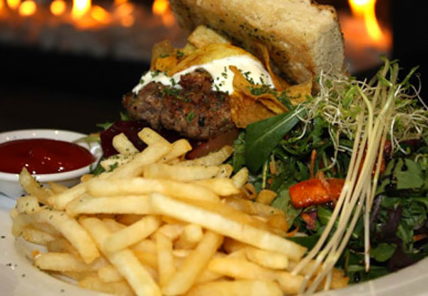 $25 for Two Gourmet Burger Meals incl. Soft Drink, Fries & Salad (value up to $64.80)