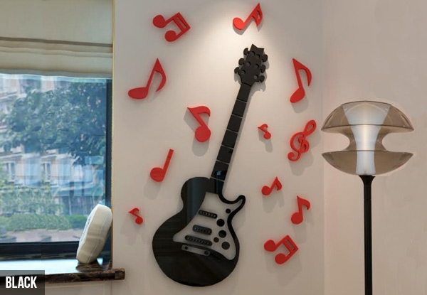 $25 for a Guitar and Music Decal Available in Four Colours