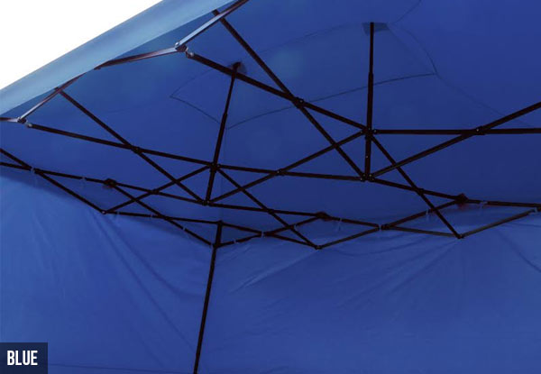 $132 for a Large 3 x 4.5m ToughOut Gazebo with Three Side Walls - Available in Four Colours