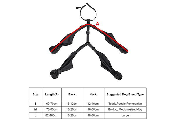 Outdoor Dog Walking Booties with Auxiliary Strap - Four Sizes Available