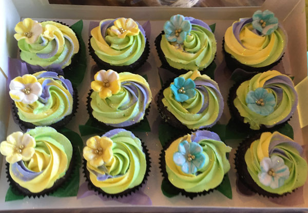 $6 for Six Colourful Christmas Cupcakes or $12 for Twelve - Chocolate or Vanilla Flavour (value up to $42)
