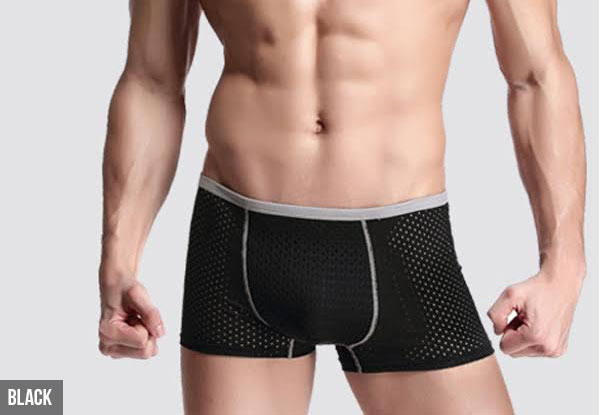 $20 for Three Pairs of Men's Ice Silk Breathable Underwear – Available in Four Colours