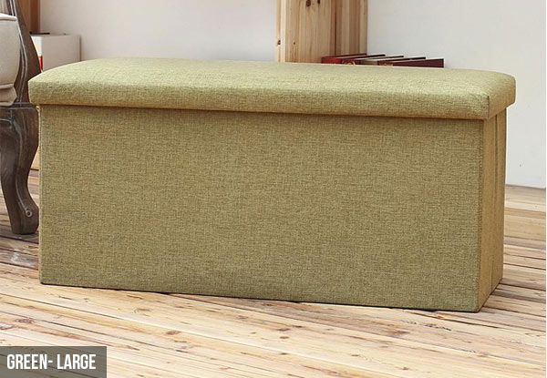 $17.90 for a Medium Multi-Function Folding Ottoman Storage Box or $34.90 for a Large - Available in Four Colours & Two Sizes