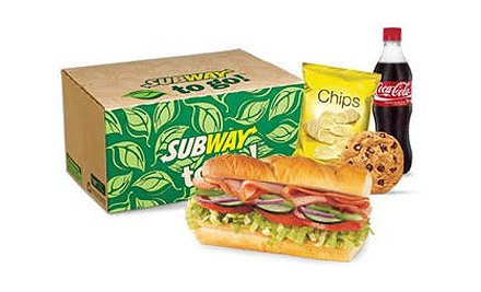 $29 for Four Lunch Box Combos incl. a Six Inch Sub, 420ml Coke or 400ml Pump, & a Cookie or Chips (value up to $52)