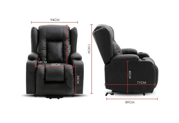 Electric Massage Chair Recliner With 8 Point Heating Seat - Three Options Available