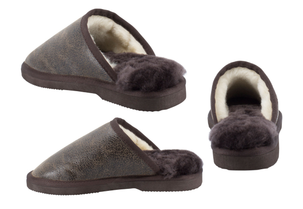 Ugg Australian-Made Water-Resistant Classic Unisex Nappa Sheepskin Scuffs - Available in Two Colours & Eight Sizes