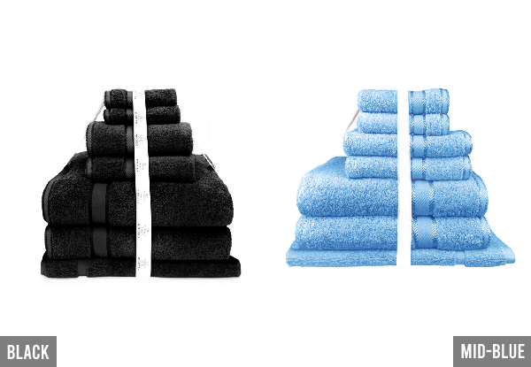 Kingtex Seven-Piece Bath Towel Set - 10 Colours Available