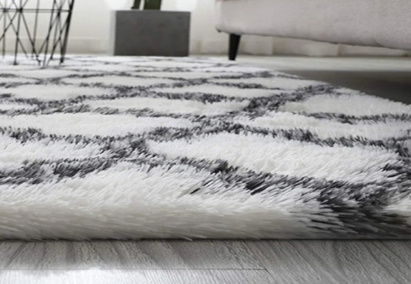 Fluffy Shaggy Carpet Area Rug - Available in Four Styles & Three Sizes