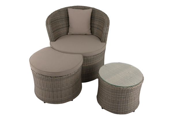 $645 for an Excalibur Saint Martinique Three-Piece Outdoor Lounger Set with Free Shipping (value $999.99)