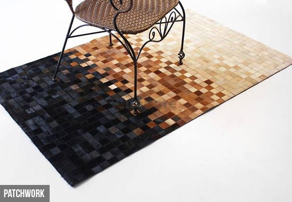 $89 for a Genuine Calf Hide Rug or $499 for a Large Genuine Cowhide Rug or Patchwork - Pick-Up in Christchurch