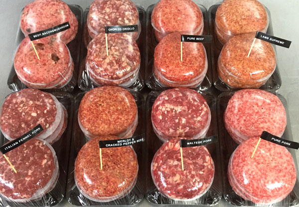 $10 for a Six-Pack of Gourmet Burger Patties - Eight Flavours to Choose From