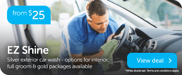 Silver exterior car wash