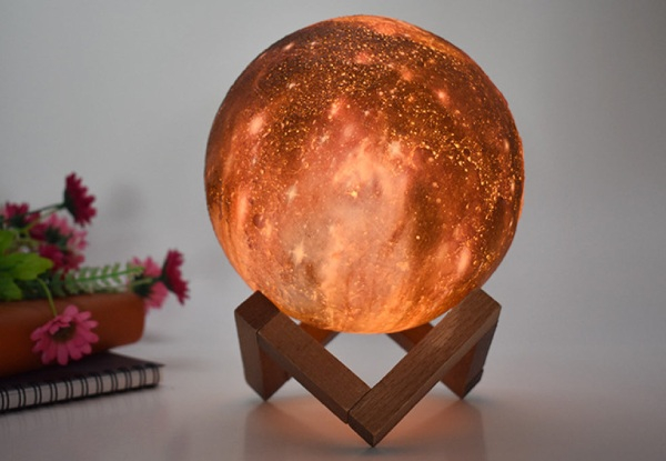 3D Printed Moon Galaxy Star Night Lamp