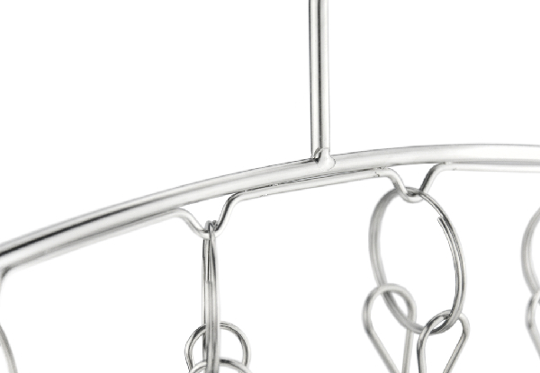 Two-Pack 10-Clip Stainless Steel Clothes Hanger