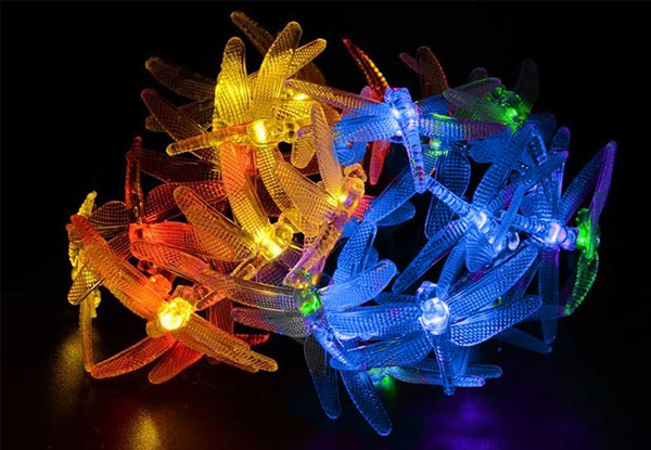 $12 for a 5m Set of Solar Dragonfly Fairy Lights
