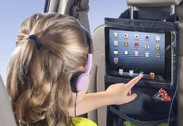 $19.90 for a Car Headrest Tablet Holder and Back Seat Organiser Pack