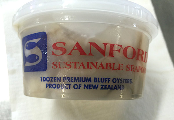 $22.50 for a Dozen Frozen Bluff Oysters