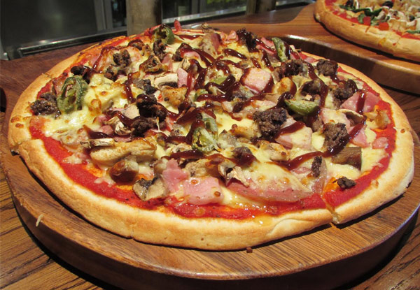 $15 for a Pizza & Two Drinks or 
$25 for Two Pizzas & Four Drinks (value up to $65)