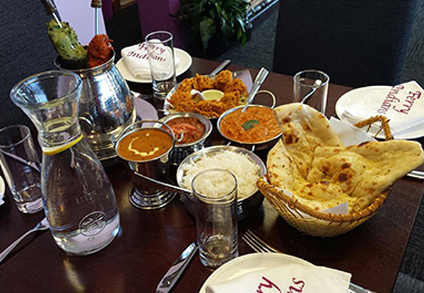$36 for an Indian Dinner for Two incl. Curries, Rice, Naan & Beers or House Wines – Four-Person & Takeaway Options Available (value up to $72)