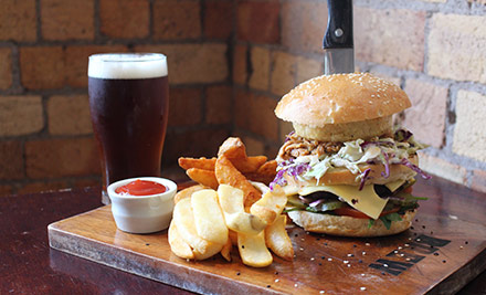 $35 for Two Epic Burgers & Two Glasses of Epic Beer or House Wine