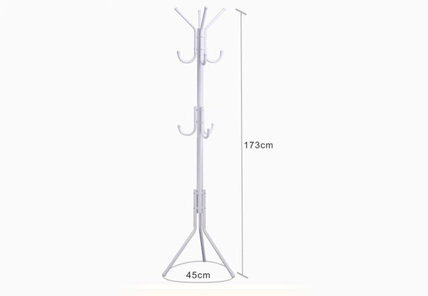 $19 for a 12-Hook Metal Hat & Coat Stand – Four Colours Available