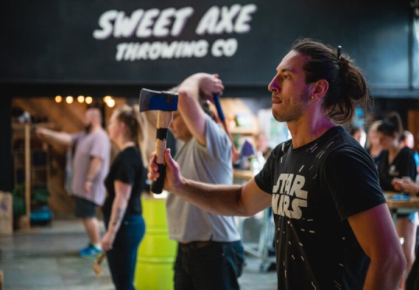 Throw Social Session incl. One-Hour Axe Throwing & One-Hour Access to Bar & Activities - Options for Up to Six People - Valid at Wellington Location Only